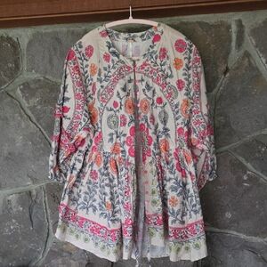 Free People Floral Dress with Pink and Blue